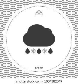 Cloud rain snow icon