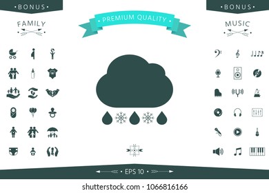 Cloud rain snow icon