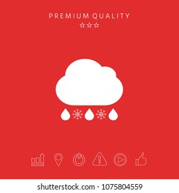Cloud rain snow icon