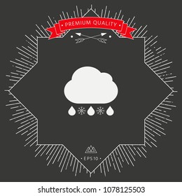 Cloud rain snow icon