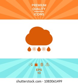 Cloud rain snow icon