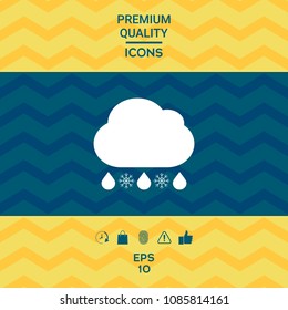 Cloud rain snow icon