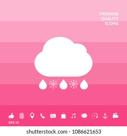 Cloud rain snow icon