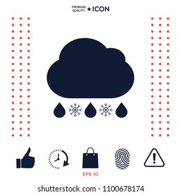 Cloud rain snow icon