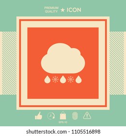 Cloud rain snow icon