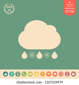 Cloud rain snow icon