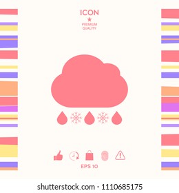 Cloud rain snow icon