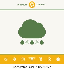 Cloud rain snow icon