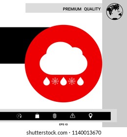 Cloud rain snow icon
