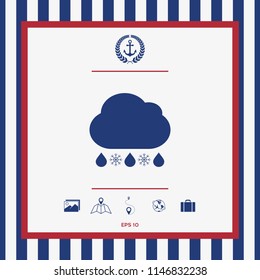 Cloud rain snow icon