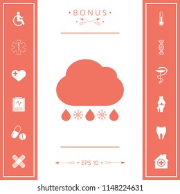 Cloud rain snow icon