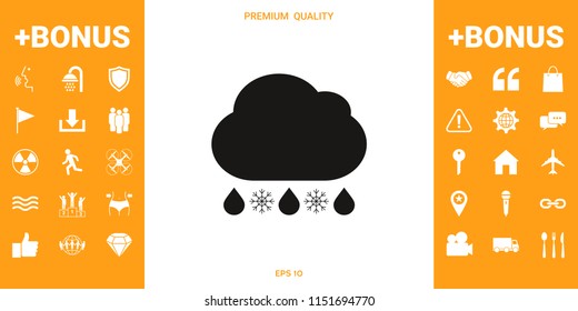 Cloud rain snow icon