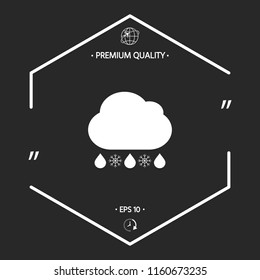 Cloud rain snow icon