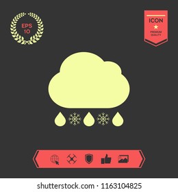 Cloud rain snow icon