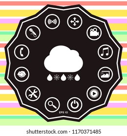 Cloud rain snow icon