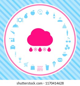 Cloud rain snow icon