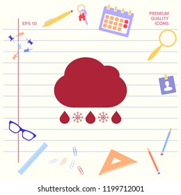 Cloud rain snow icon