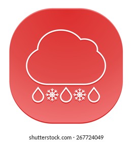 Cloud rain snow icon