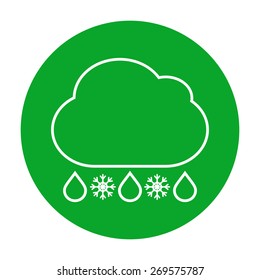 Cloud rain snow icon