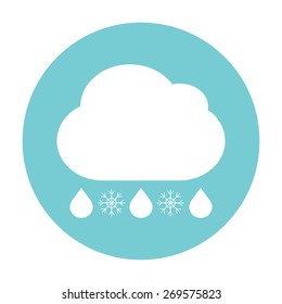 Cloud rain snow icon