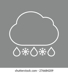 Cloud rain snow icon