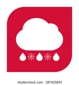 Cloud rain snow icon