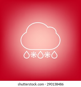 Cloud rain snow icon