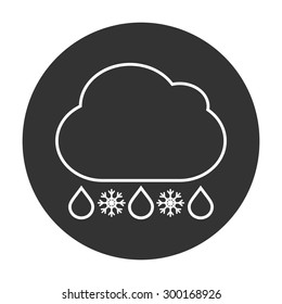 Cloud rain snow icon