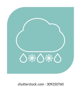 Cloud rain snow icon