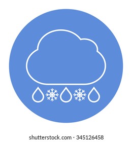 Cloud rain snow icon