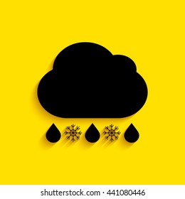 Cloud rain snow icon