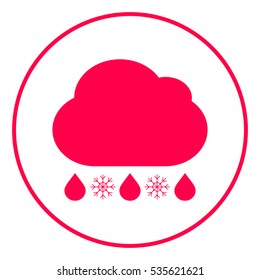 Cloud rain snow icon