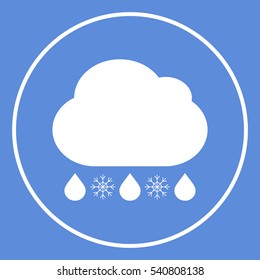 Cloud rain snow icon