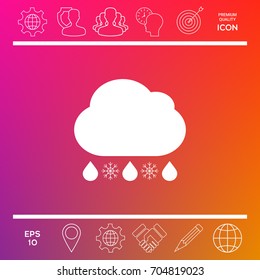 Cloud rain snow icon