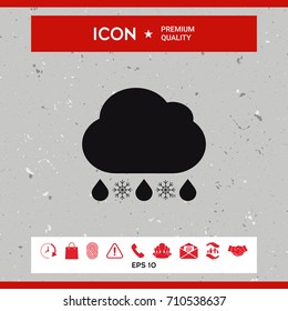 Cloud rain snow icon