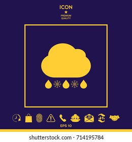 Cloud rain snow icon