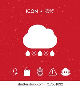 Cloud rain snow icon