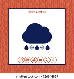 Cloud rain snow icon