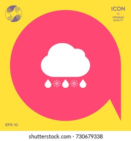 Cloud rain snow icon Cloud rain snow icon