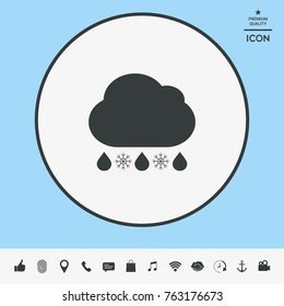 Cloud rain snow icon