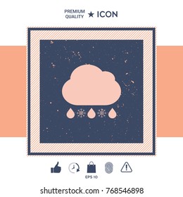 Cloud rain snow icon