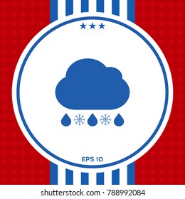 Cloud rain snow icon