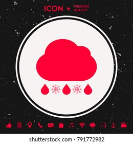 Cloud rain snow icon