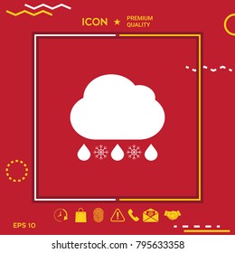 Cloud rain snow icon