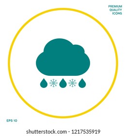 Cloud rain snow icon. Graphic elements for your design