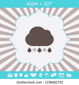 Cloud rain snow icon. Graphic elements for your design