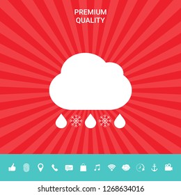 Cloud rain snow icon. Graphic elements for your design