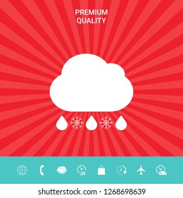 Cloud rain snow icon. Graphic elements for your design