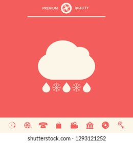 Cloud rain snow icon. Graphic elements for your design