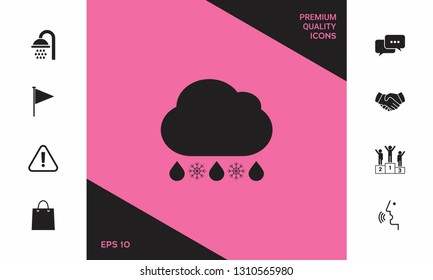 Cloud rain snow icon. Graphic elements for your design